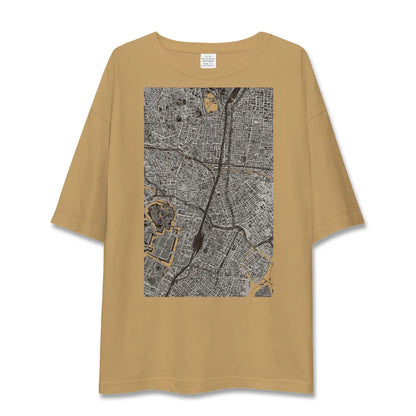 【神田（東京都）】地図柄ビッグシルエットTシャツ