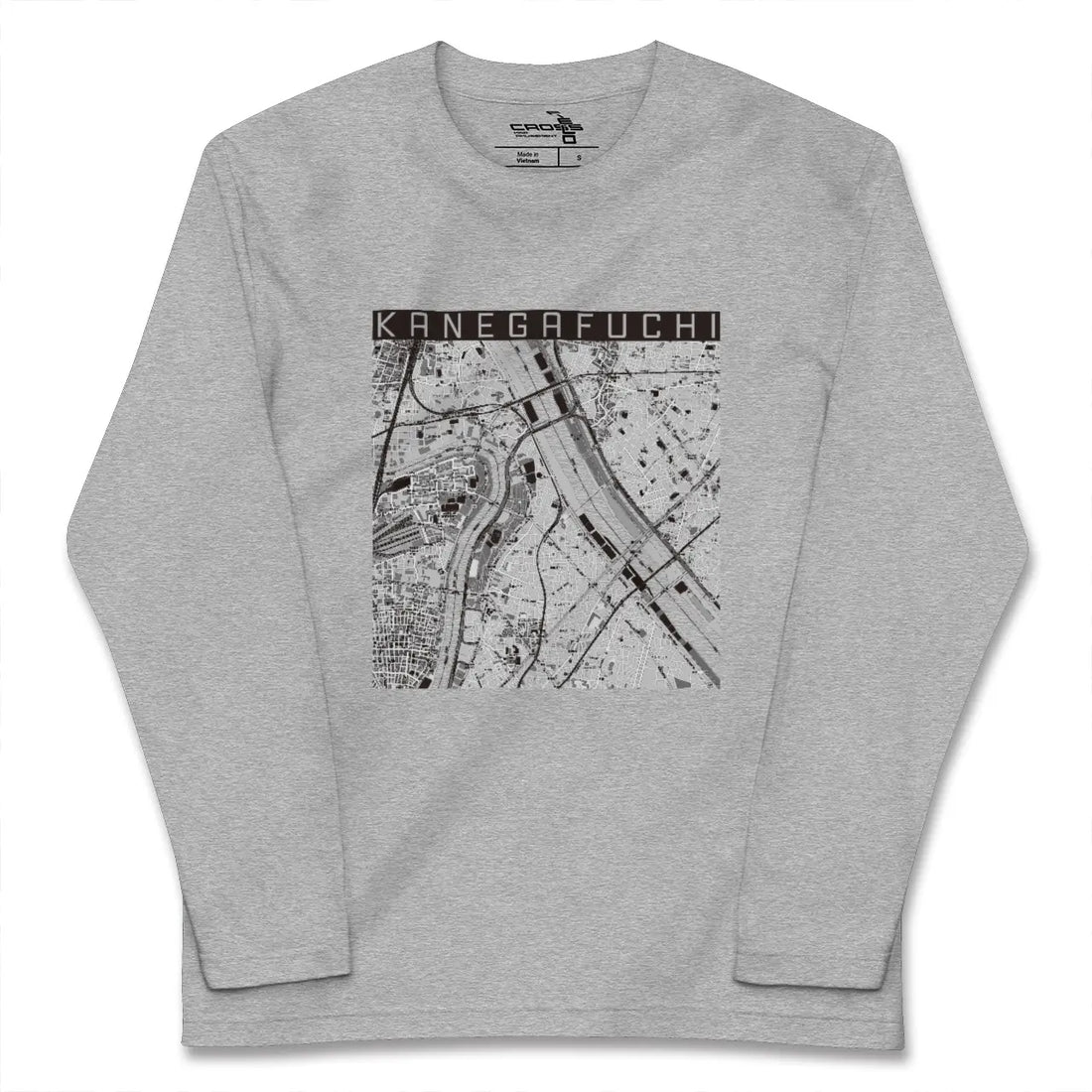 【鐘ヶ淵(東京都)】地図柄ロングスリーブTシャツ