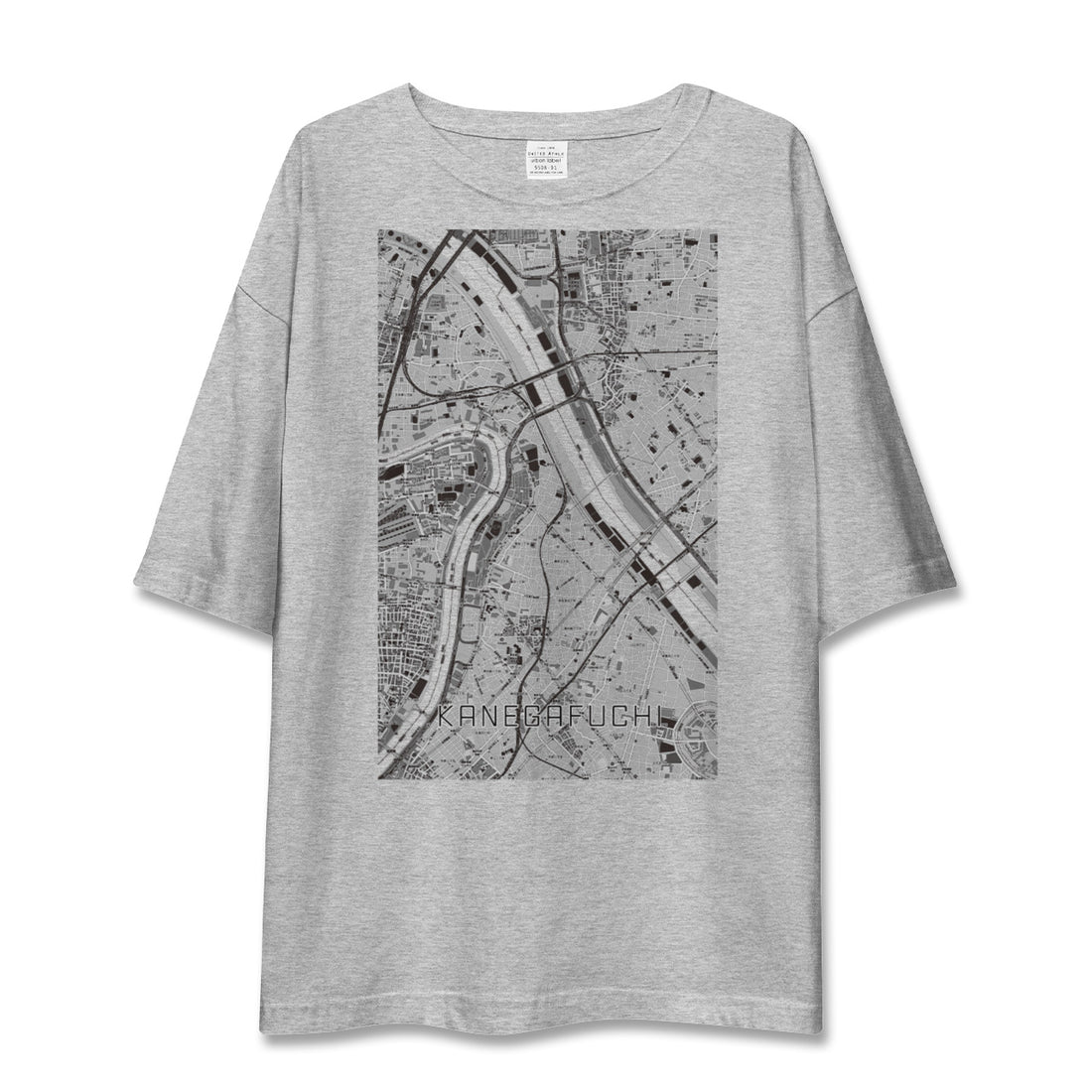【鐘ヶ淵（東京都）】地図柄ビッグシルエットTシャツ