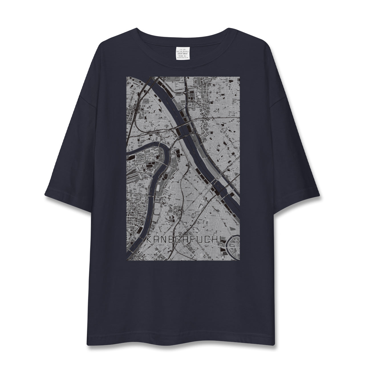 【鐘ヶ淵（東京都）】地図柄ビッグシルエットTシャツ