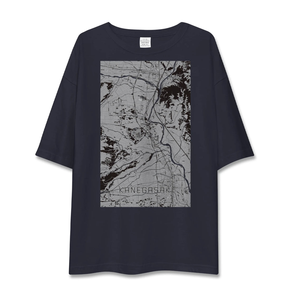 【金ケ崎(岩手県)】地図柄ビッグシルエットTシャツ