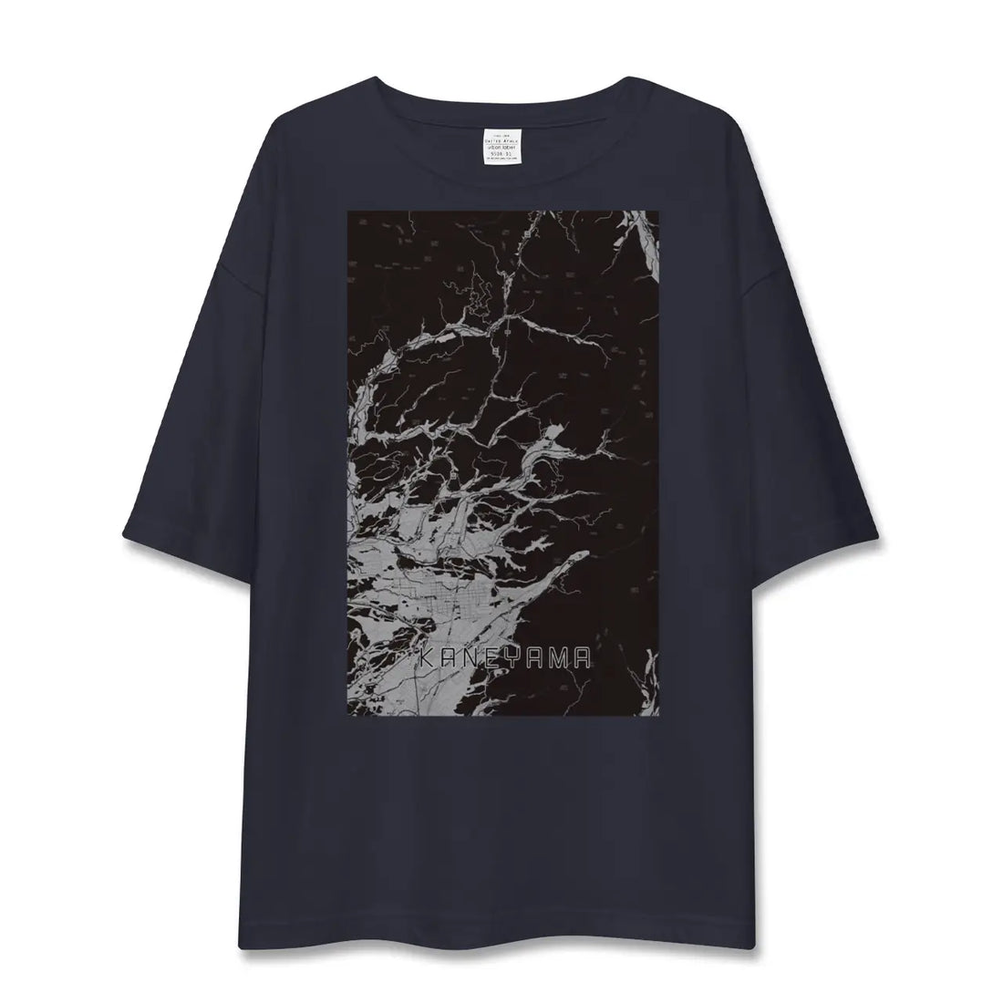 【金山（山形県）（山形県）】地図柄ビッグシルエットTシャツ