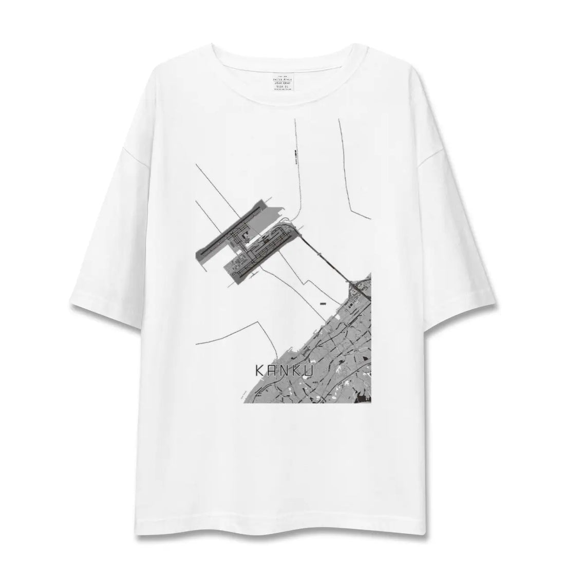 【関空（大阪府）】地図柄ビッグシルエットTシャツ