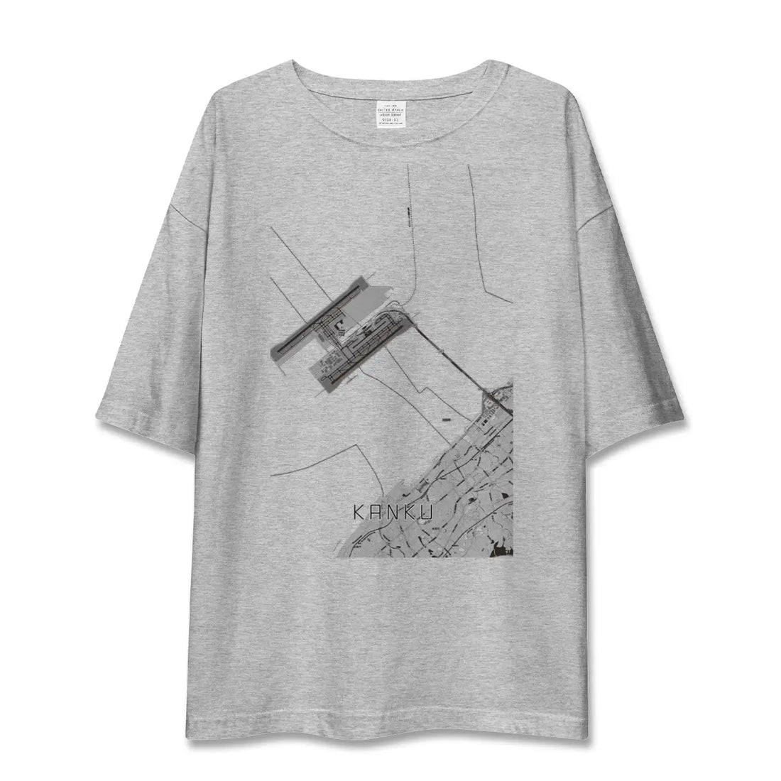 【関空（大阪府）】地図柄ビッグシルエットTシャツ