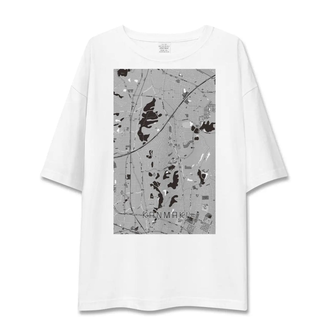 【上牧(奈良県)】地図柄ビッグシルエットTシャツ