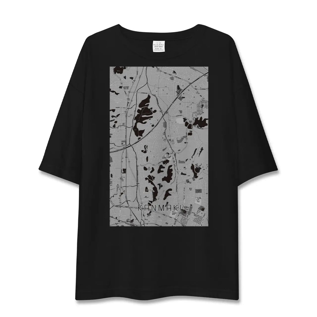 【上牧（奈良県）】地図柄ビッグシルエットTシャツ