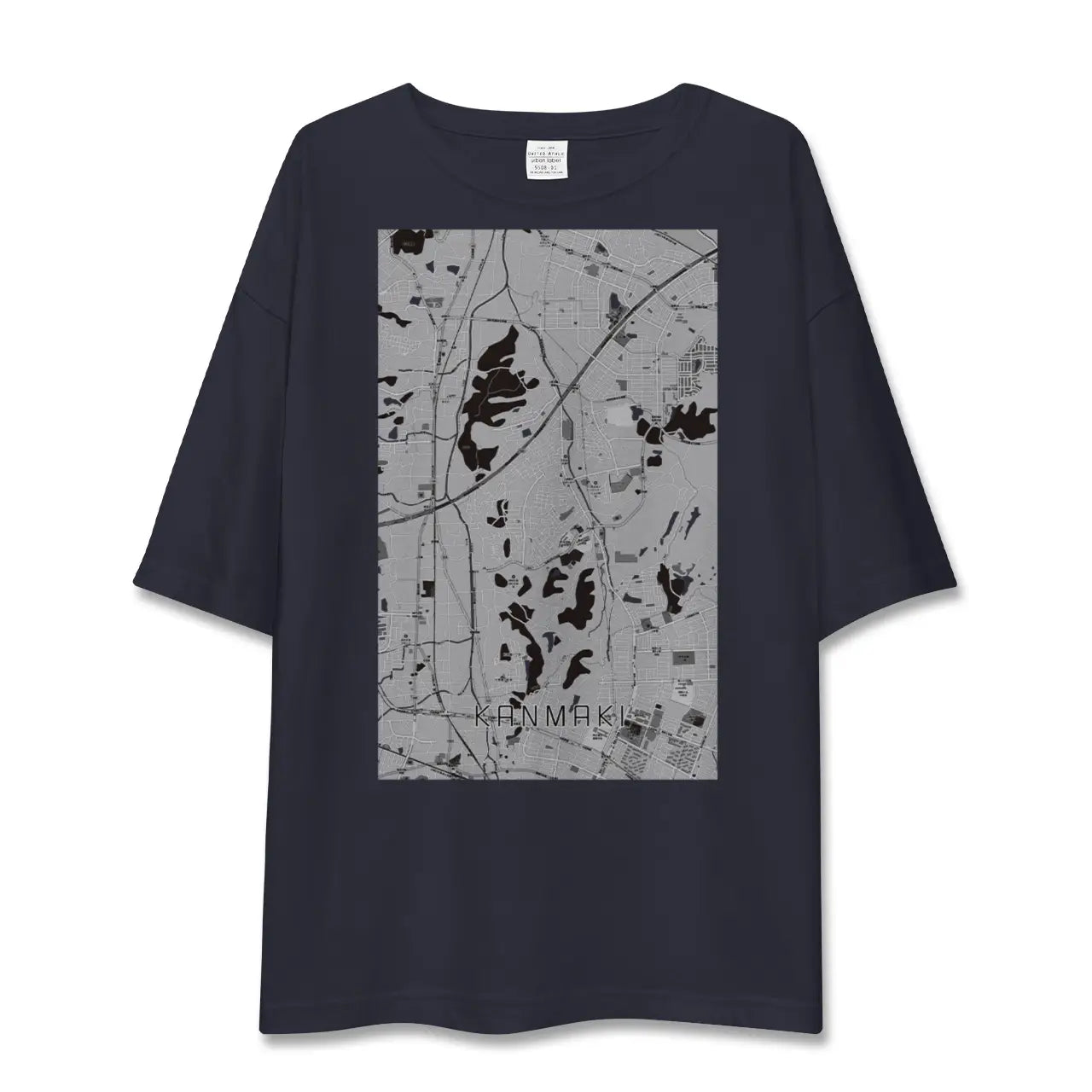 【上牧（奈良県）】地図柄ビッグシルエットTシャツ