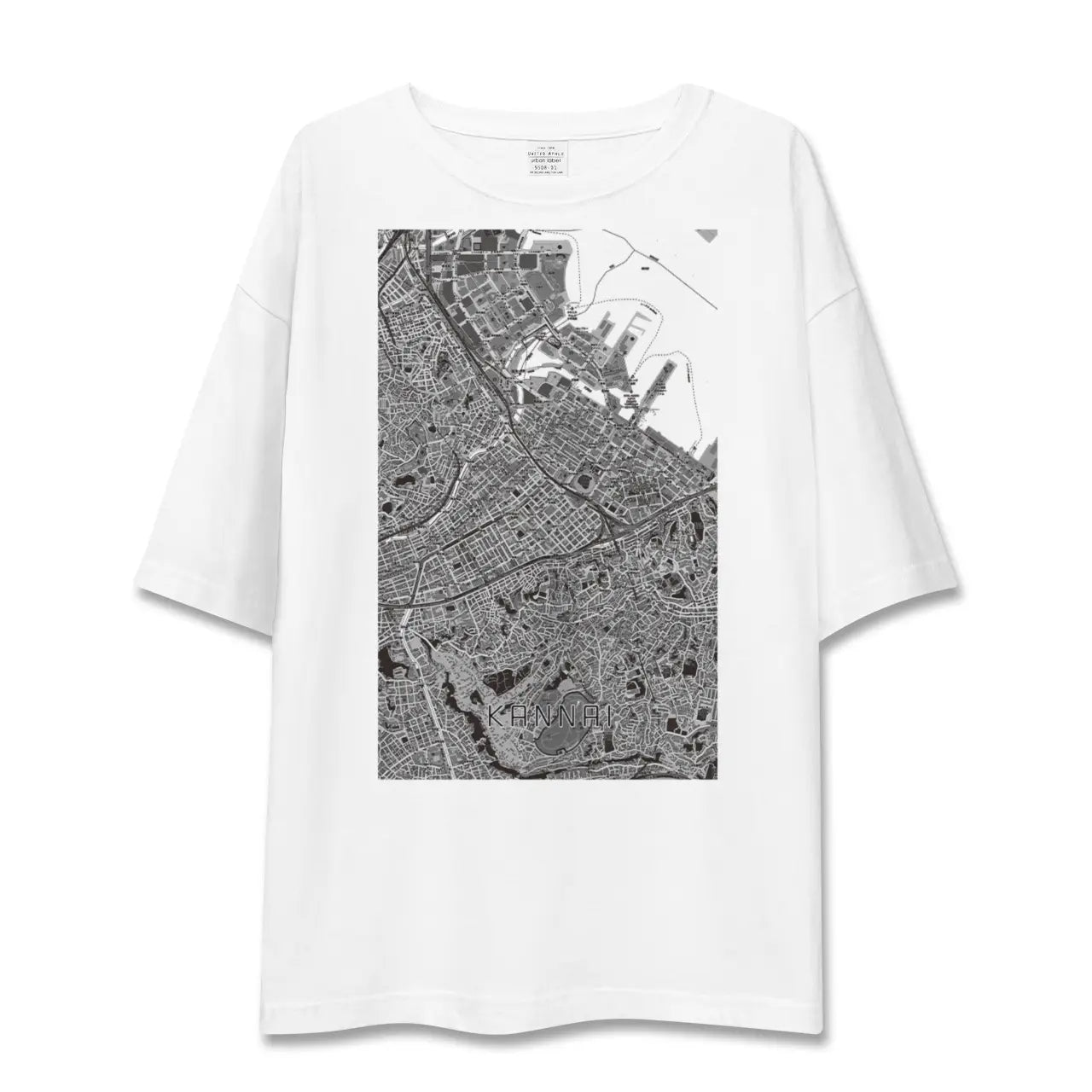 【関内（神奈川県）】地図柄ビッグシルエットTシャツ