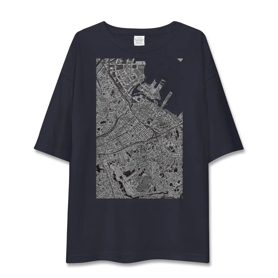 【関内(神奈川県)】地図柄ビッグシルエットTシャツ