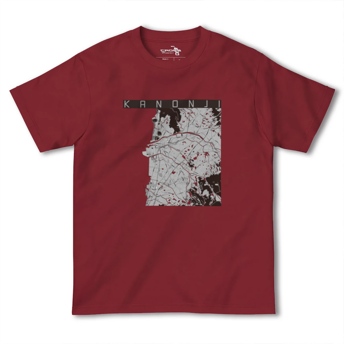 【観音寺(香川県)】地図柄ヘビーウェイトTシャツ