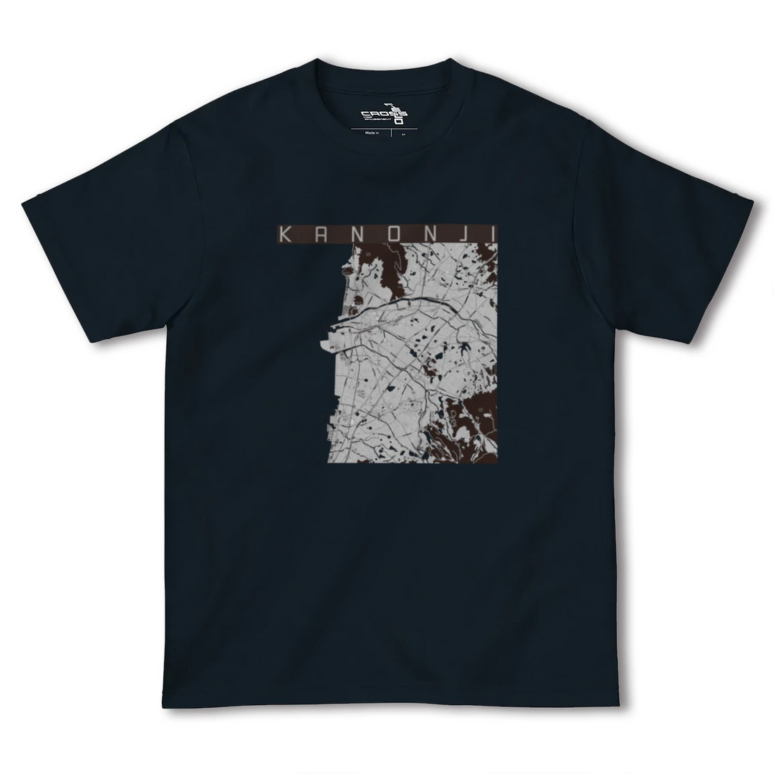 【観音寺(香川県)】地図柄ヘビーウェイトTシャツ