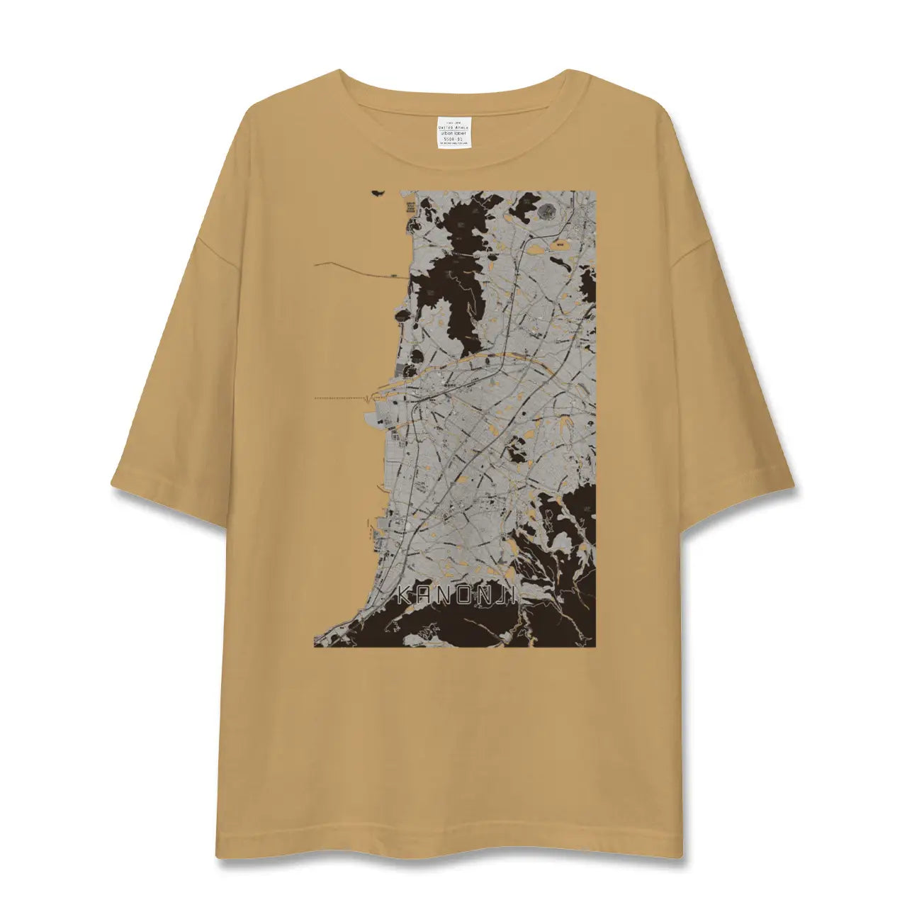 【観音寺（香川県）】地図柄ビッグシルエットTシャツ
