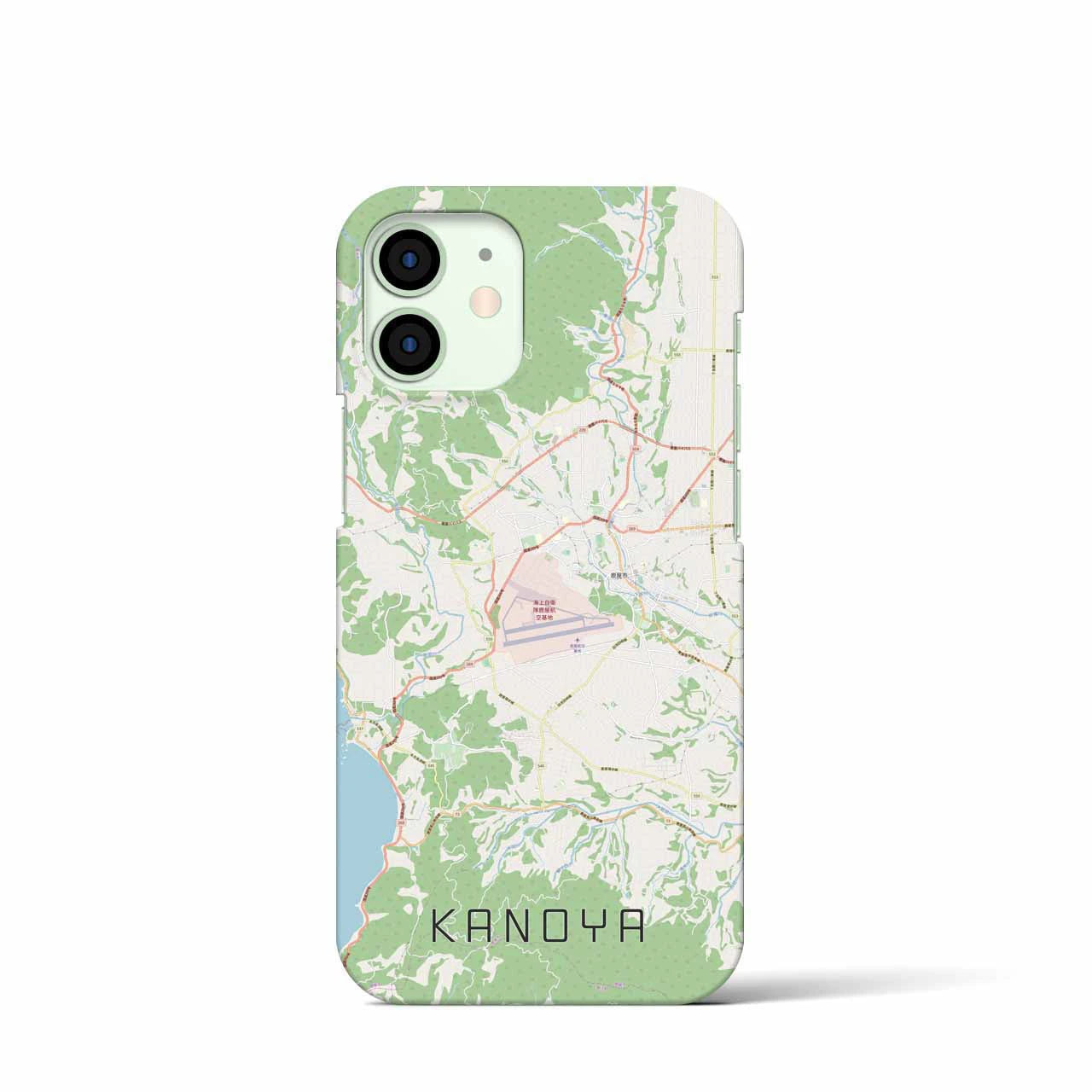 【鹿屋】地図柄iPhoneケース（バックカバータイプ・ナチュラル）iPhone 12 mini 用