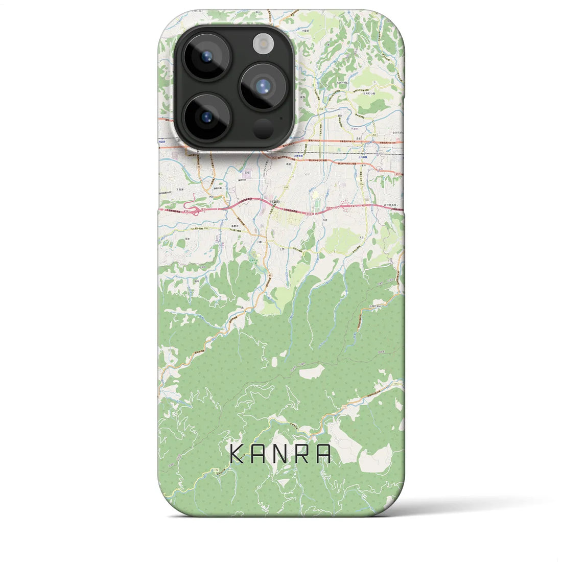 【甘楽】地図柄iPhoneケース（バックカバータイプ・ナチュラル）iPhone 15 Pro Max 用