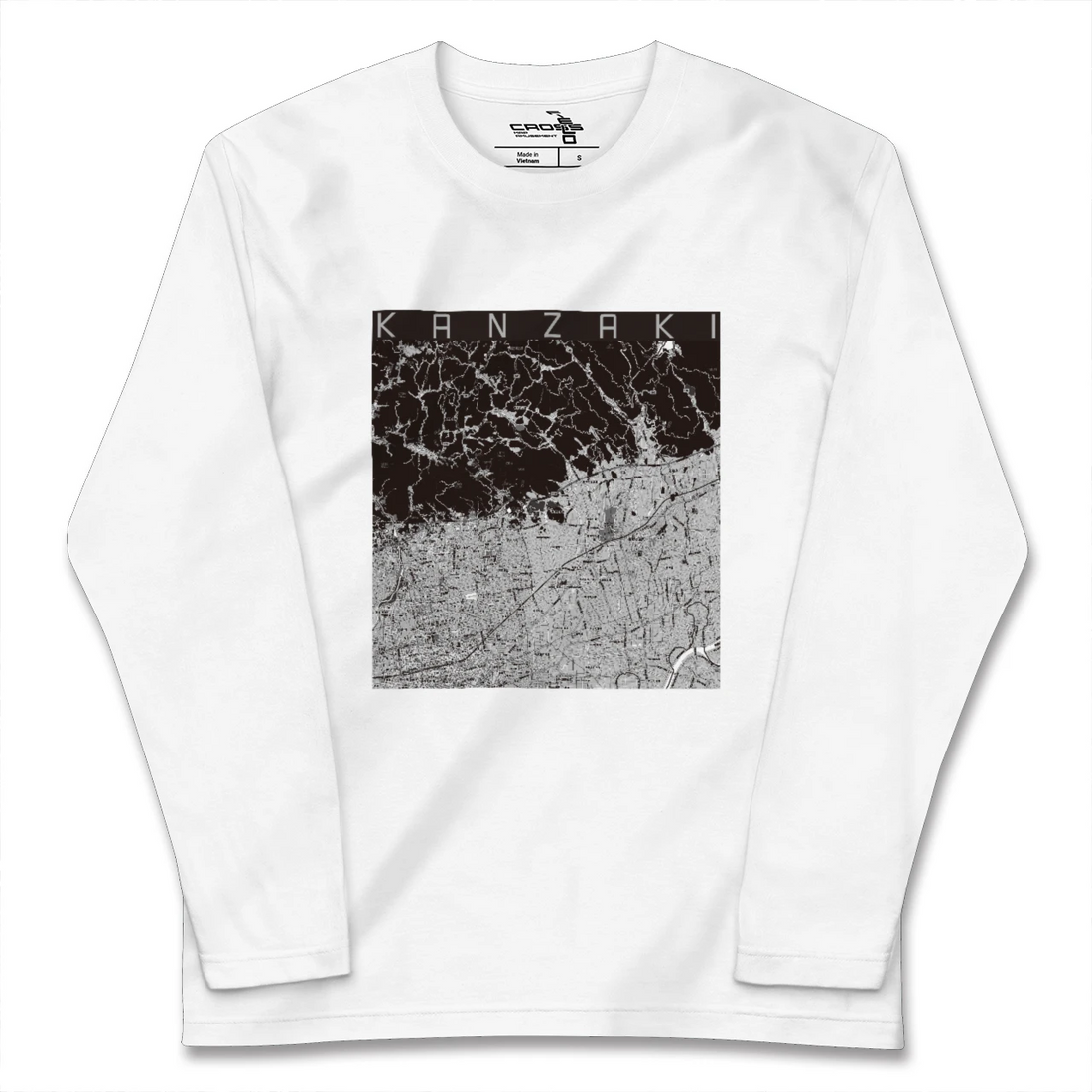 【神埼(佐賀県)】地図柄ロングスリーブTシャツ