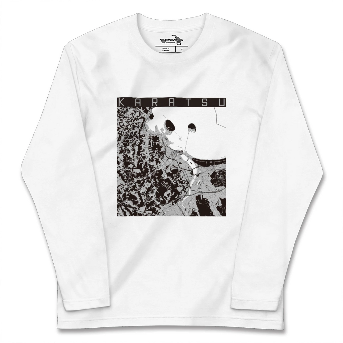 【唐津(佐賀県)】地図柄ロングスリーブTシャツ