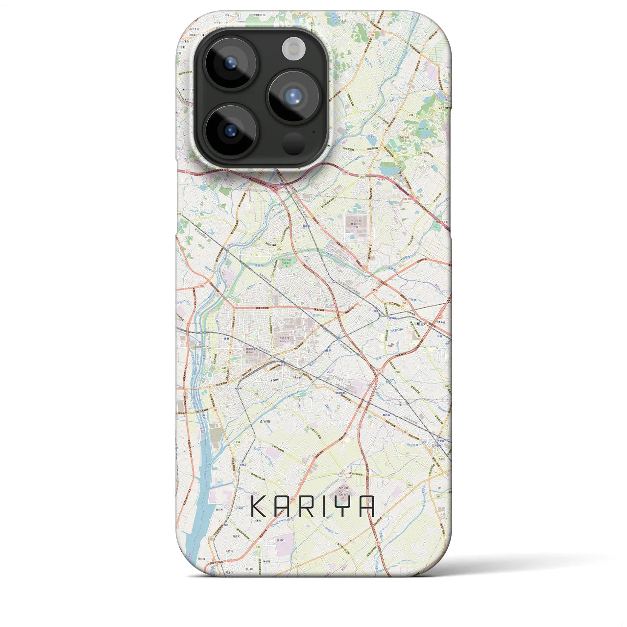 【刈谷】地図柄iPhoneケース（バックカバータイプ・ナチュラル）iPhone 15 Pro Max 用