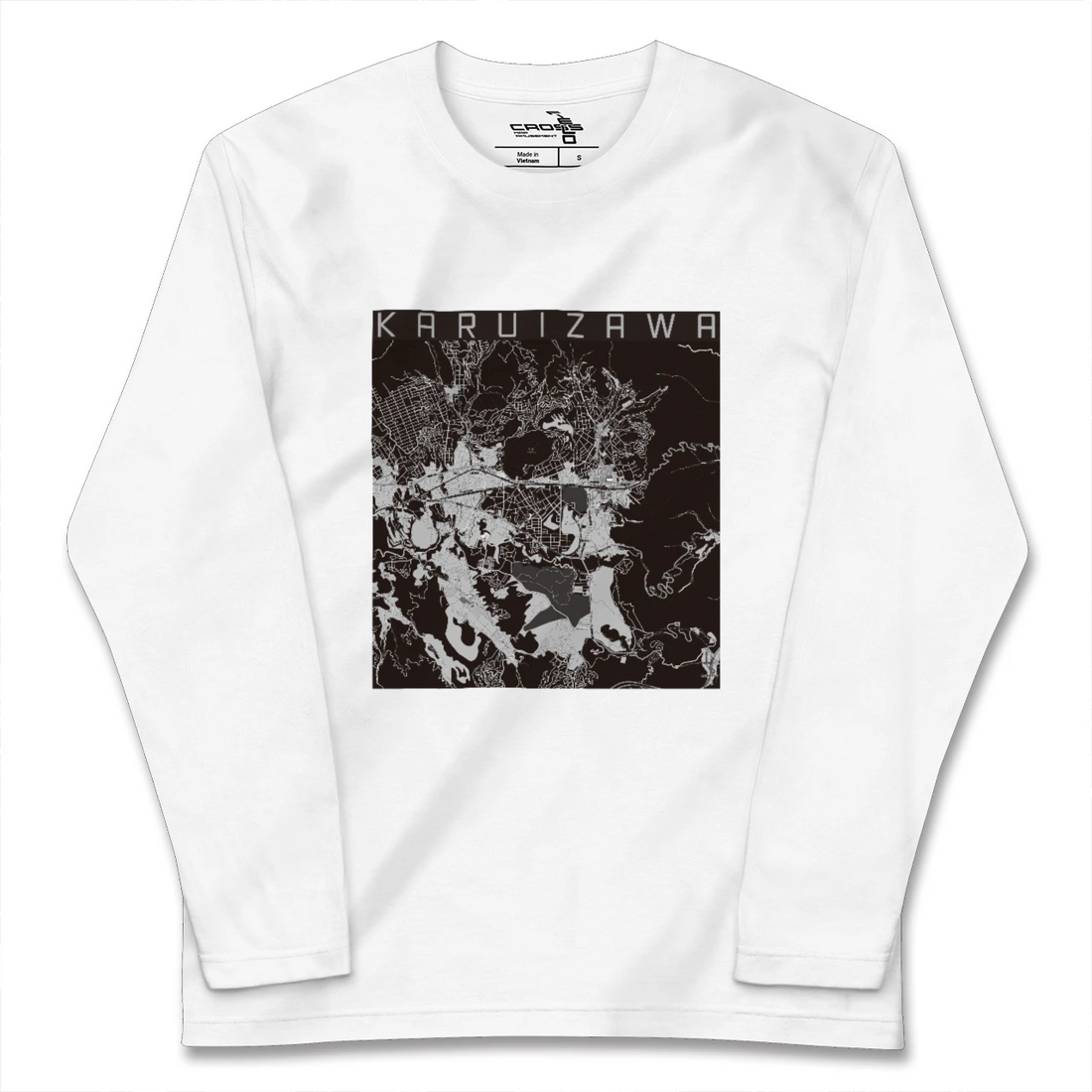 【軽井沢(長野県)】地図柄ロングスリーブTシャツ