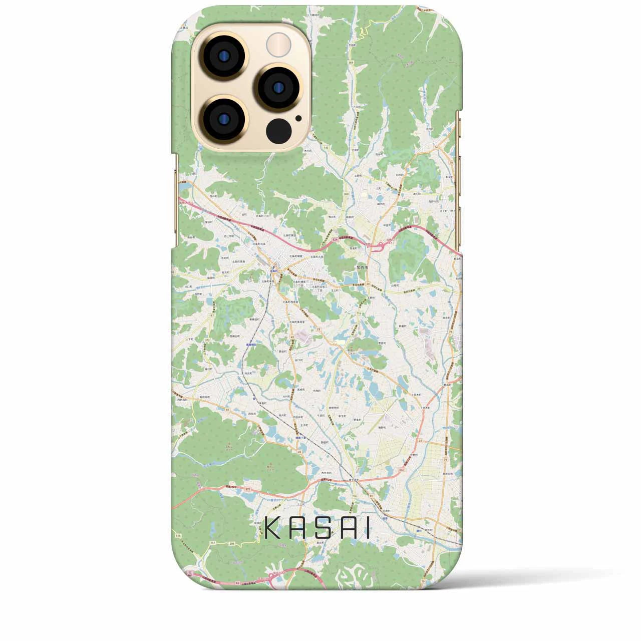 【加西】地図柄iPhoneケース（バックカバータイプ・ナチュラル）iPhone 12 Pro Max 用