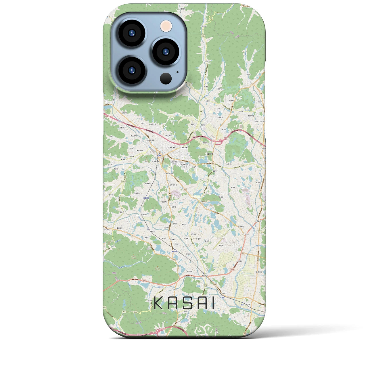 【加西】地図柄iPhoneケース（バックカバータイプ・ナチュラル）iPhone 13 Pro Max 用