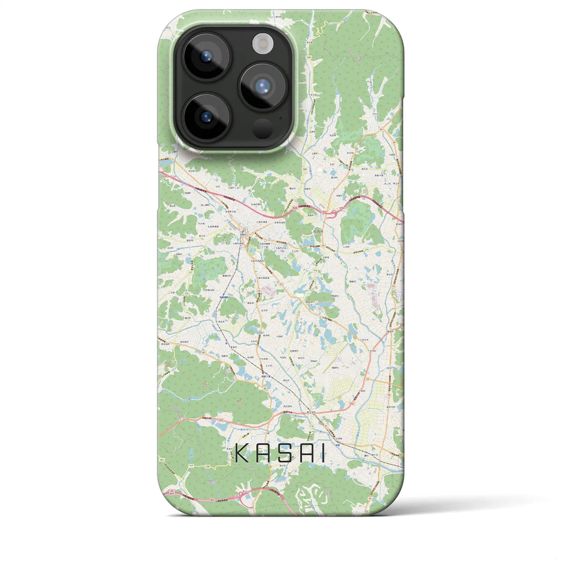 【加西】地図柄iPhoneケース（バックカバータイプ・ナチュラル）iPhone 15 Pro Max 用