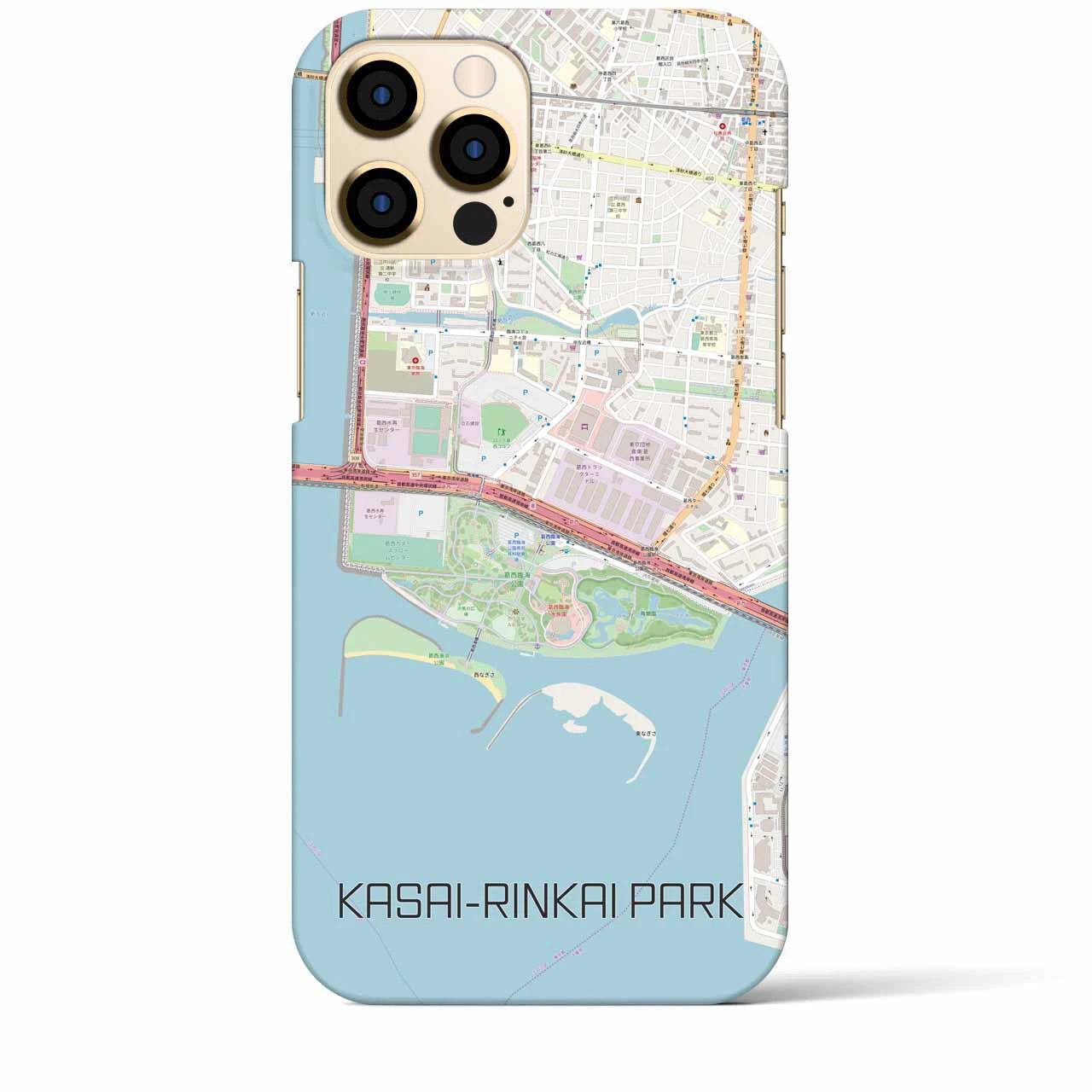 【葛西臨海公園】地図柄iPhoneケース（バックカバータイプ・ナチュラル）iPhone 12 Pro Max 用