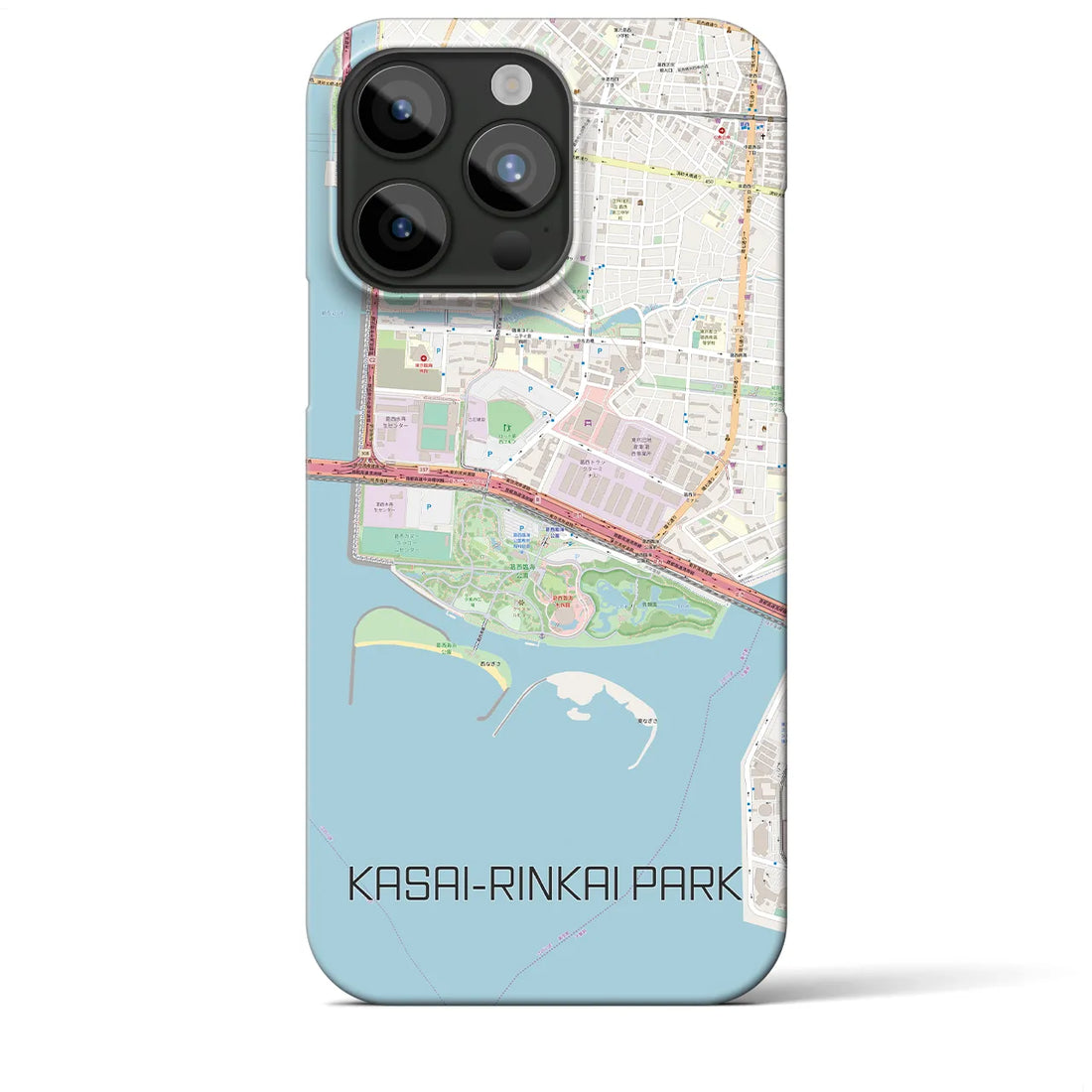 【葛西臨海公園】地図柄iPhoneケース（バックカバータイプ・ナチュラル）iPhone 15 Pro Max 用