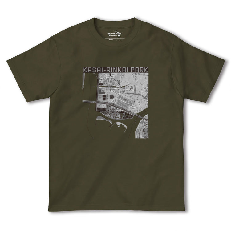 【葛西臨海公園（東京都）】地図柄ヘビーウェイトTシャツ