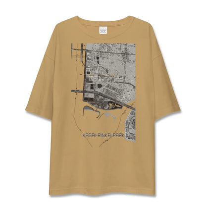 【葛西臨海公園（東京都）】地図柄ビッグシルエットTシャツ