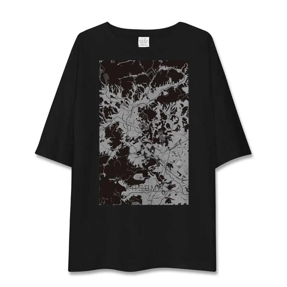 【笠間（茨城県）】地図柄ビッグシルエットTシャツ