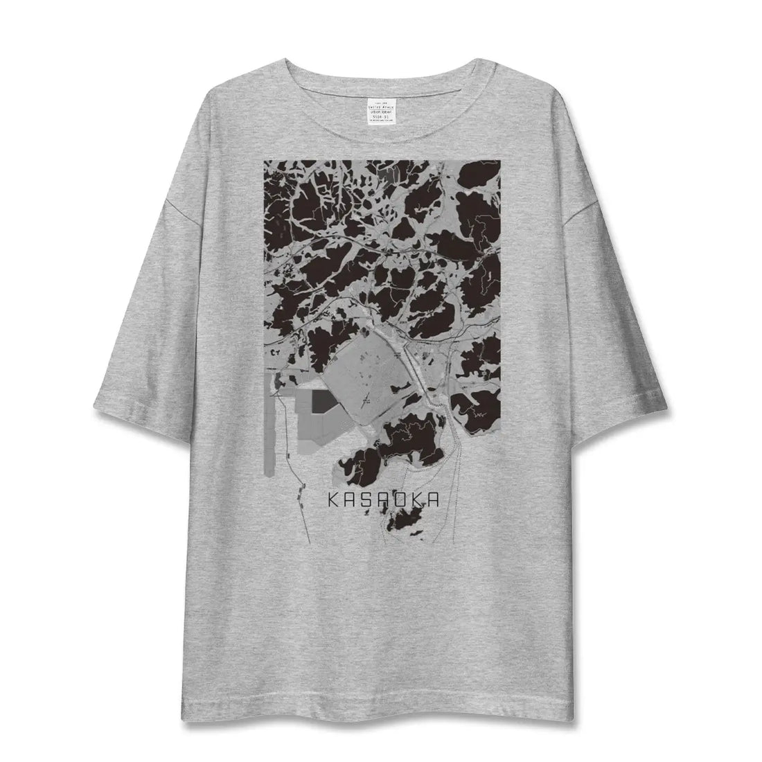 【笠岡(岡山県)】地図柄ビッグシルエットTシャツ