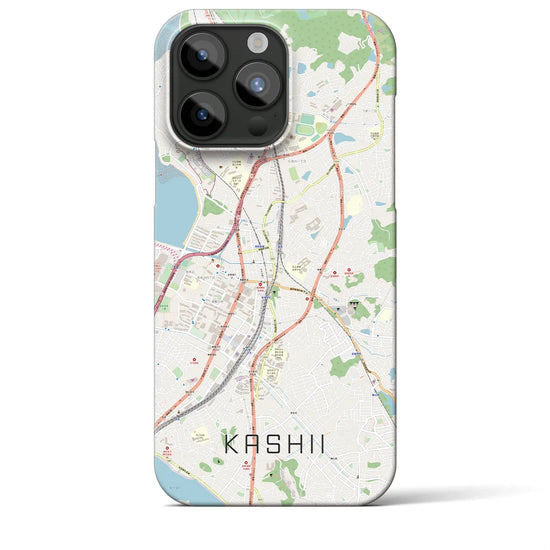 【香椎】地図柄iPhoneケース（バックカバータイプ・ナチュラル）iPhone 15 Pro Max 用