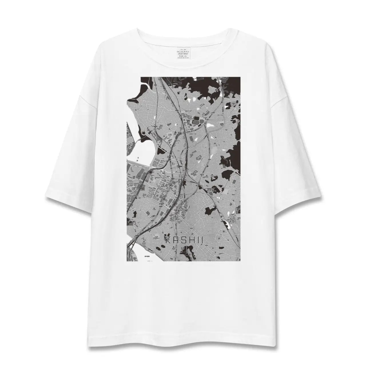 【香椎（福岡県）】地図柄ビッグシルエットTシャツ