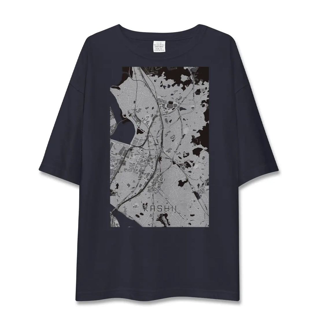 【香椎(福岡県)】地図柄ビッグシルエットTシャツ