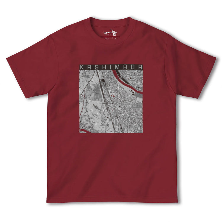 【鹿島田（神奈川県）】地図柄ヘビーウェイトTシャツ