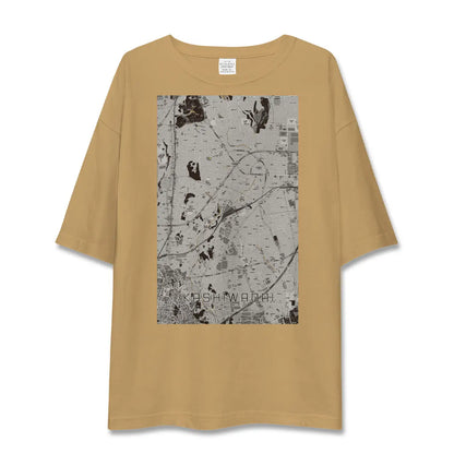 【かしわ台（神奈川県）】地図柄ビッグシルエットTシャツ