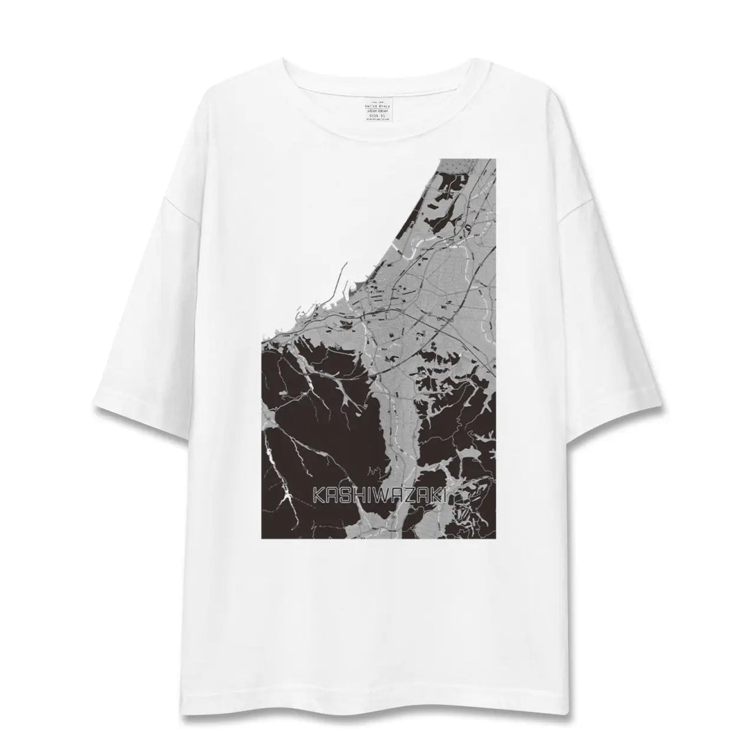 【柏崎(新潟県)】地図柄ビッグシルエットTシャツ