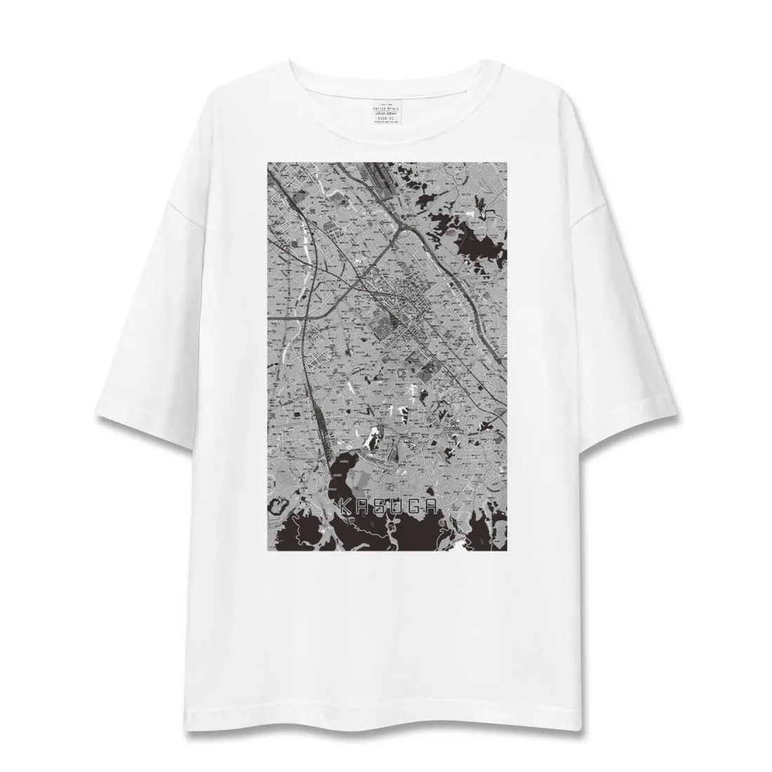 【春日(福岡県)】地図柄ビッグシルエットTシャツ