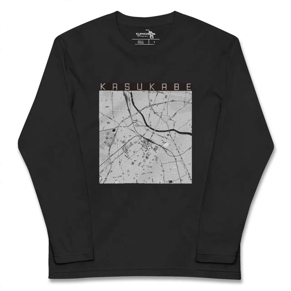 【春日部(埼玉県)】地図柄ロングスリーブTシャツ