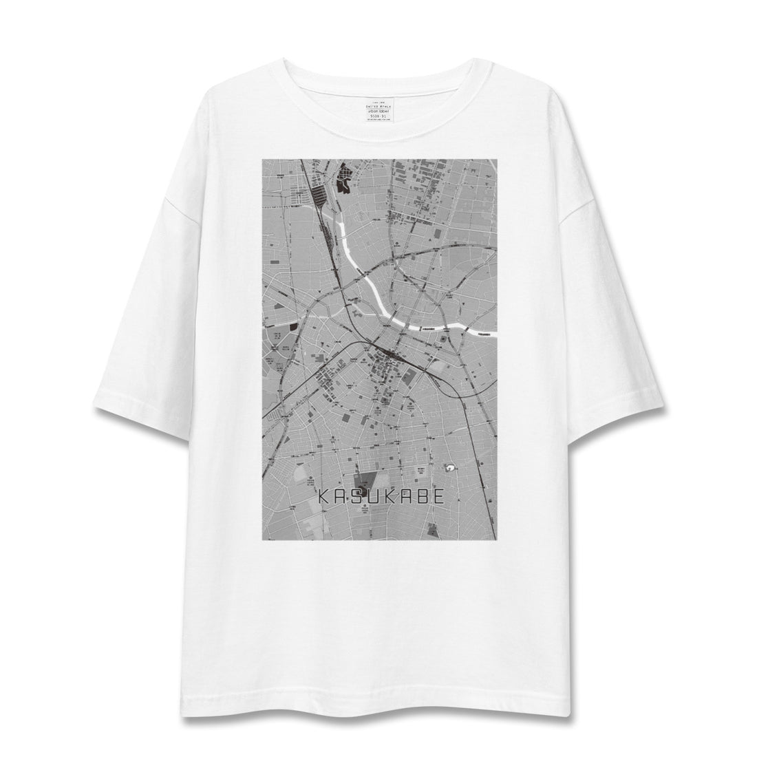 【春日部（埼玉県）】地図柄ビッグシルエットTシャツ