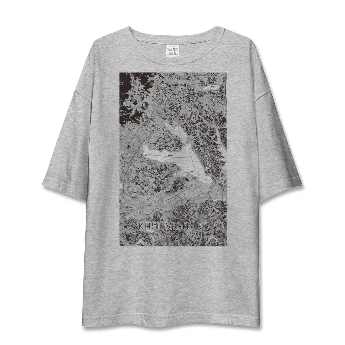 【霞ヶ浦（茨城県）】地図柄ビッグシルエットTシャツ