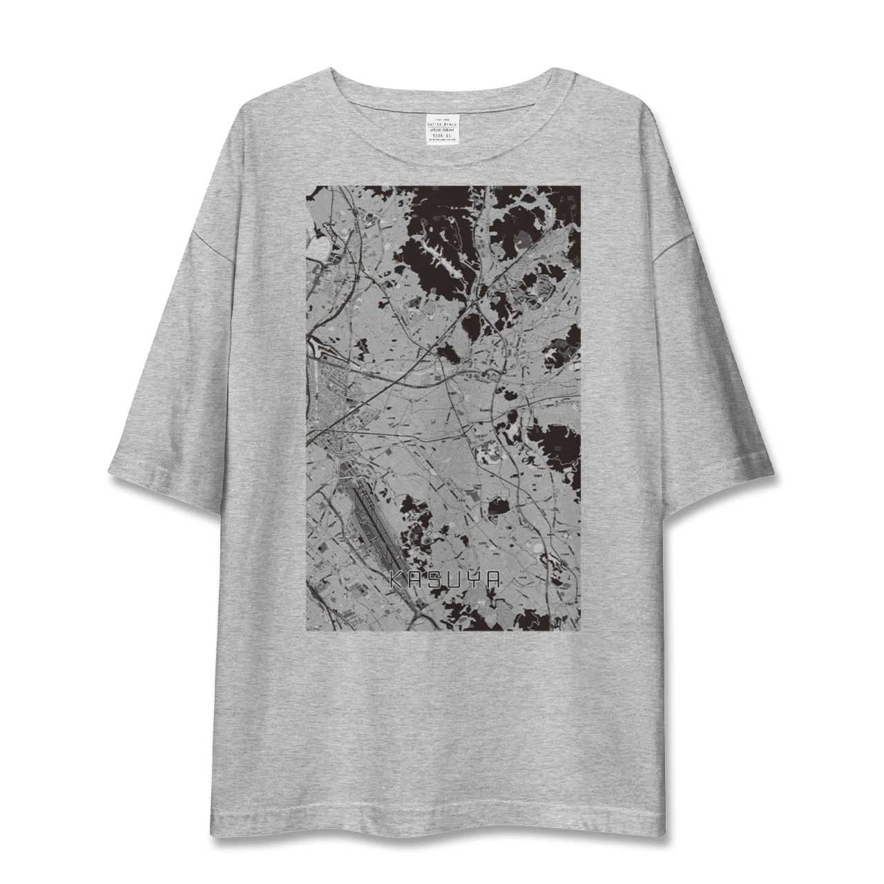 【粕屋（福岡県）】地図柄ビッグシルエットTシャツ