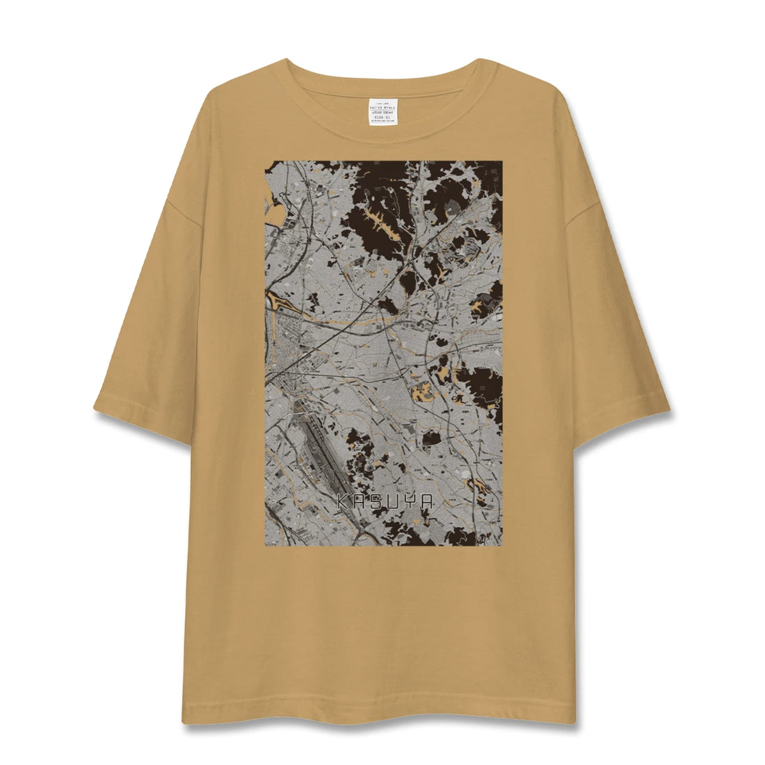 【粕屋(福岡県)】地図柄ビッグシルエットTシャツ