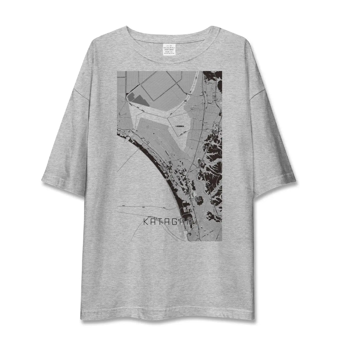【潟上（秋田県）】地図柄ビッグシルエットTシャツ