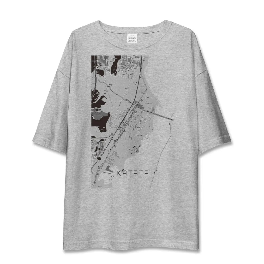 【堅田（滋賀県）】地図柄ビッグシルエットTシャツ