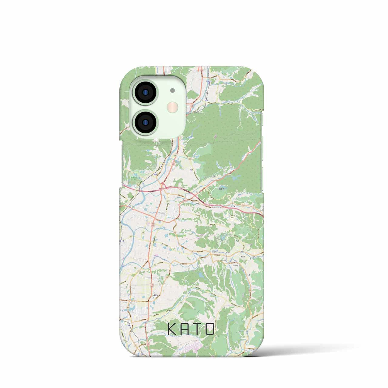【加東】地図柄iPhoneケース（バックカバータイプ・ナチュラル）iPhone 12 mini 用