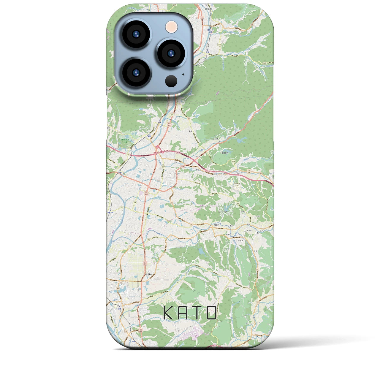 【加東】地図柄iPhoneケース（バックカバータイプ・ナチュラル）iPhone 13 Pro Max 用