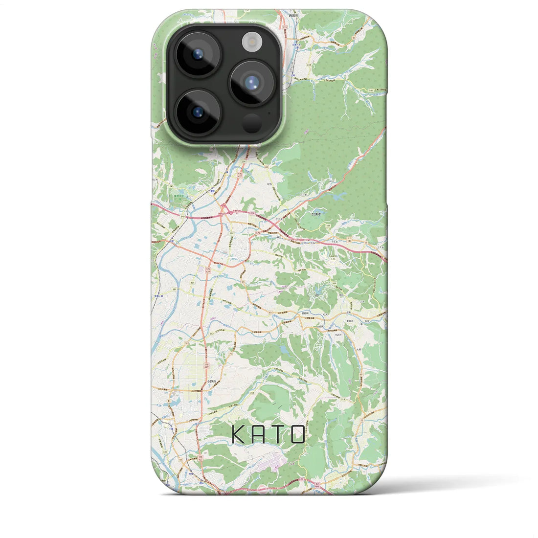 【加東】地図柄iPhoneケース（バックカバータイプ・ナチュラル）iPhone 15 Pro Max 用