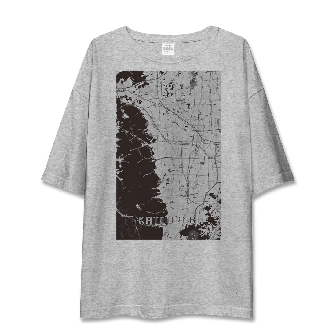【葛城（奈良県）】地図柄ビッグシルエットTシャツ