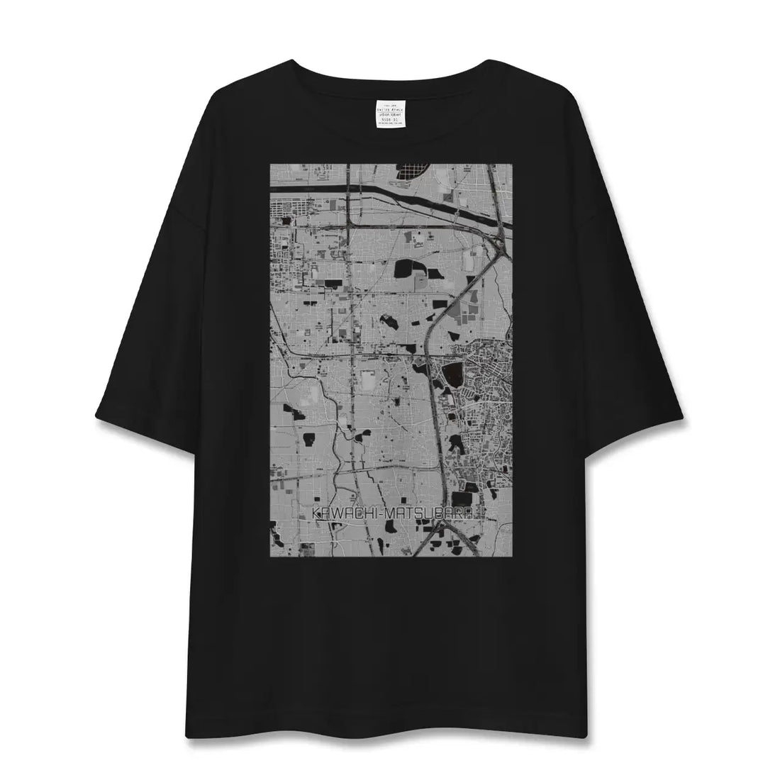 【河内松原（大阪府）】地図柄ビッグシルエットTシャツ